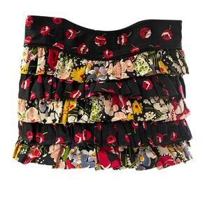 VTG Vera Bradley Womens Clutch Ruffled Cottagecore Poppies Cherries Daisies